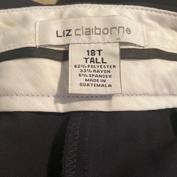 NAVY LIZ CLAIBORNE AUDRA STRAIGHT LEG PANTS - Picture 4 of 7